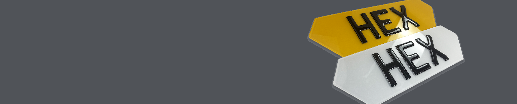 Hex Number Plates Banner